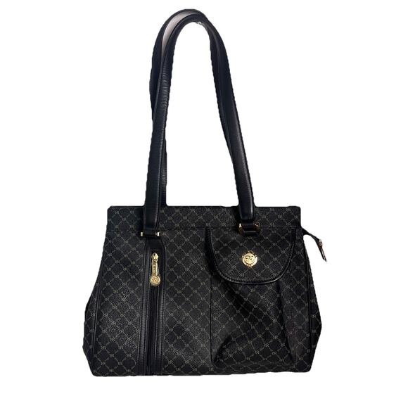 Rioni Chelsea Black Leather Purse Shoulder Bag Organizer Handbag Italian $290 - Picture 1 of 16